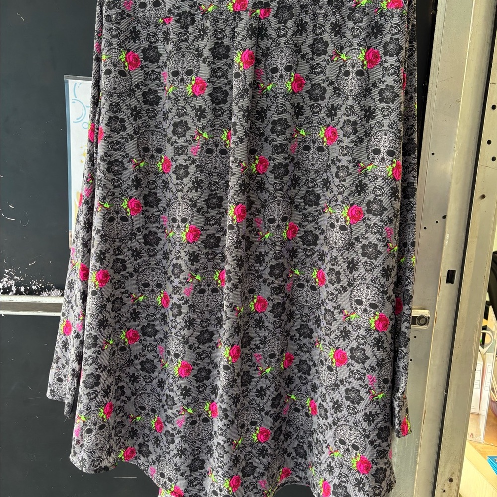 Skull and roses blouse